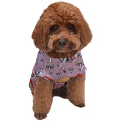 Mushrooms Autumn Fall Pattern Seamless Decorative Dog T-shirt by pakminggu