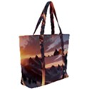 Landscape Mountains Nature Zip Up Canvas Bag View2
