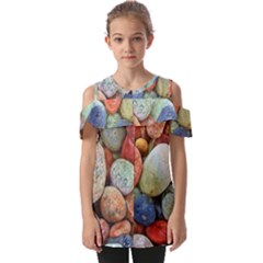 Stones Fold Over Open Sleeve Top by artworkshop