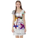 Mathematics Formula Physics School Short Sleeve Skater Dress View1