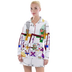 Mathematics Formula Physics School Women s Long Sleeve Casual Dress by Grandong