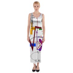 Mathematics Formula Physics School Fitted Maxi Dress by Grandong