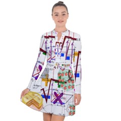 Mathematics Formula Physics School Long Sleeve Panel Dress by Grandong