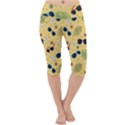 Seamless Pattern Of Sunglasses Tropical Leaves And Flower Lightweight Velour Cropped Yoga Leggings View1