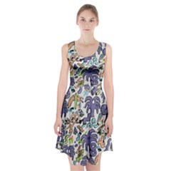 Purple Orange Green Blue Cartoon Racerback Midi Dress by Grandong