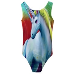 Unicorn Design Kids  Cut-out Back One Piece Swimsuit by Trending