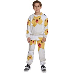 Cute Chick Kids  Sweatshirt Set by RuuGallery10