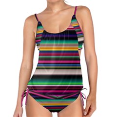 Horizontal Lines Colorful Tankini Set by Grandong