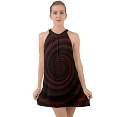Abstract Art Backdrop Background Halter Tie Back Chiffon Dress by Grandong