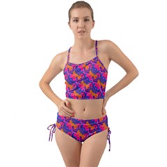 Purple Design Scrapbooking Blue Mini Tank Bikini Set by Grandong