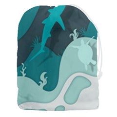 Ocean Turtle Shark Sea Life Sea Drawstring Pouch (3xl) by pakminggu