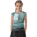 Mountains Wall Print Boho Art Kids  Raglan Cap Sleeve Tee View1