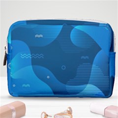 Abstract-classic-blue-background Make Up Pouch (medium) by pakminggu