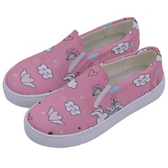 Cute-unicorn-seamless-pattern Kids  Canvas Slip Ons by pakminggu