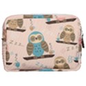 Seamless-pattern-owls-dream-cute-style-pajama-fabric Make Up Pouch (Medium) View2
