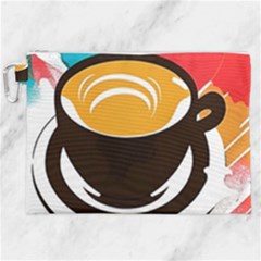 Coffee Tea Cappuccino Canvas Cosmetic Bag (xxl) by uniart180623