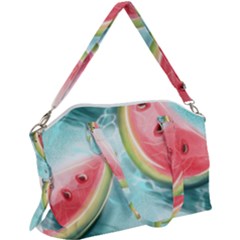 Watermelon Fruit Juicy Summer Heat Canvas Crossbody Bag by uniart180623