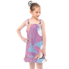 Pink Mountains Grand Canyon Psychedelic Mountain Kids  Overall Dress by uniart180623