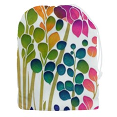 Plants Leaves Colorful Drawstring Pouch (3xl) by pakminggu