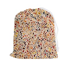Autumn Leaves Pattern Drawstring Pouch (2xl) by pakminggu