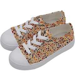Autumn Leaves Pattern Kids  Low Top Canvas Sneakers by pakminggu