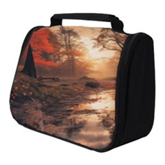 Trees Sunset Mist Full Print Travel Pouch (small) by pakminggu