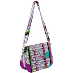 Poles Wires Saddle Handbag by uniart180623