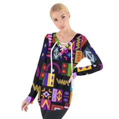 Abstract A Colorful Modern Illustration--- Tie Up T-shirt by Bedest