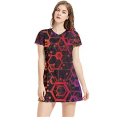 Abstract Red Geometric Women s Sports Skirt by Cowasu
