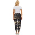 Asian Seamless Pattern With Clouds Moon Sun Stars Vector Collection Oriental Chinese Japanese Korean Women s Cropped Drawstring Pants View4