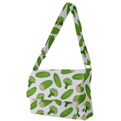 Vegetable Pattern With Composition Broccoli Full Print Messenger Bag (l) by pakminggu