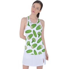 Vegetable Pattern With Composition Broccoli Racer Back Mesh Tank Top by pakminggu