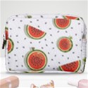 Seamless Background Pattern with Watermelon Slices Make Up Pouch (Medium) View1
