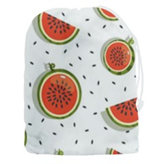 Seamless Background Pattern With Watermelon Slices Drawstring Pouch (3xl) by pakminggu