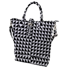 Optical-illusion-illusion-black Buckle Top Tote Bag by Bedest