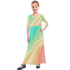 Arrangement-aesthetics-aesthetic Kids  Quarter Sleeve Maxi Dress by Bedest