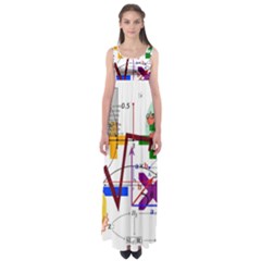 Mathematics Formula Physics School Empire Waist Maxi Dress by Bedest