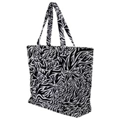 Flame Fire Pattern Digital Art Zip Up Canvas Bag by Bedest