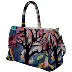 Tree-moon-night-sky-landscape Duffel Travel Bag by Bedest