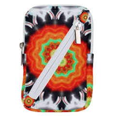 Abstract-kaleidoscope-colored Belt Pouch Bag (small) by Bedest