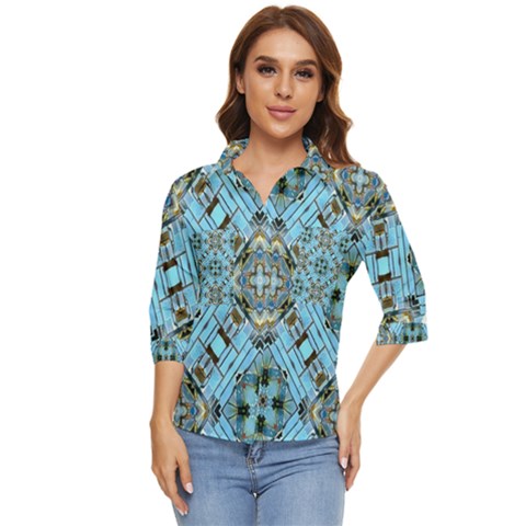 Iphone-background-wallpaper Women s Quarter Sleeve Pocket Shirt by Bedest