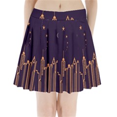 Skyscraper Town Urban Towers Pleated Mini Skirt by pakminggu