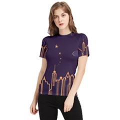 Skyscraper Town Urban Towers Women s Short Sleeve Rash Guard by pakminggu