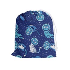 Cat Spacesuit Space Suit Astronauts Drawstring Pouch (xl) by pakminggu