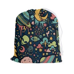 Alien Ocket Space Aesthetic Pattern Drawstring Pouch (2xl) by pakminggu