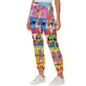 Illustration Cartoon Character Animal Cute Women s Cropped Drawstring Pants View2