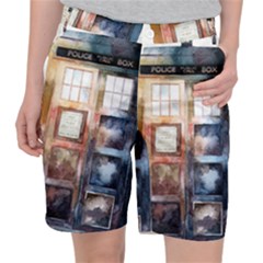 Tardis Doctor Who Transparent Women s Pocket Shorts by Cowasu