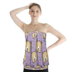 Corgi Pattern Strapless Top by Cowasu