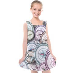 Compass-direction-north-south-east Kids  Cross Back Dress by Cowasu