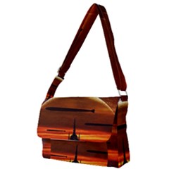 Science-fiction-digital-illustration Full Print Messenger Bag (s) by Cowasu